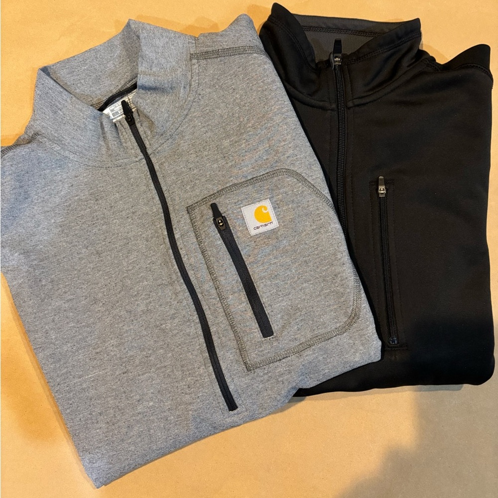 Carhartt Heather Gray Quarter-Zip Pullover - Picture 1 of 15